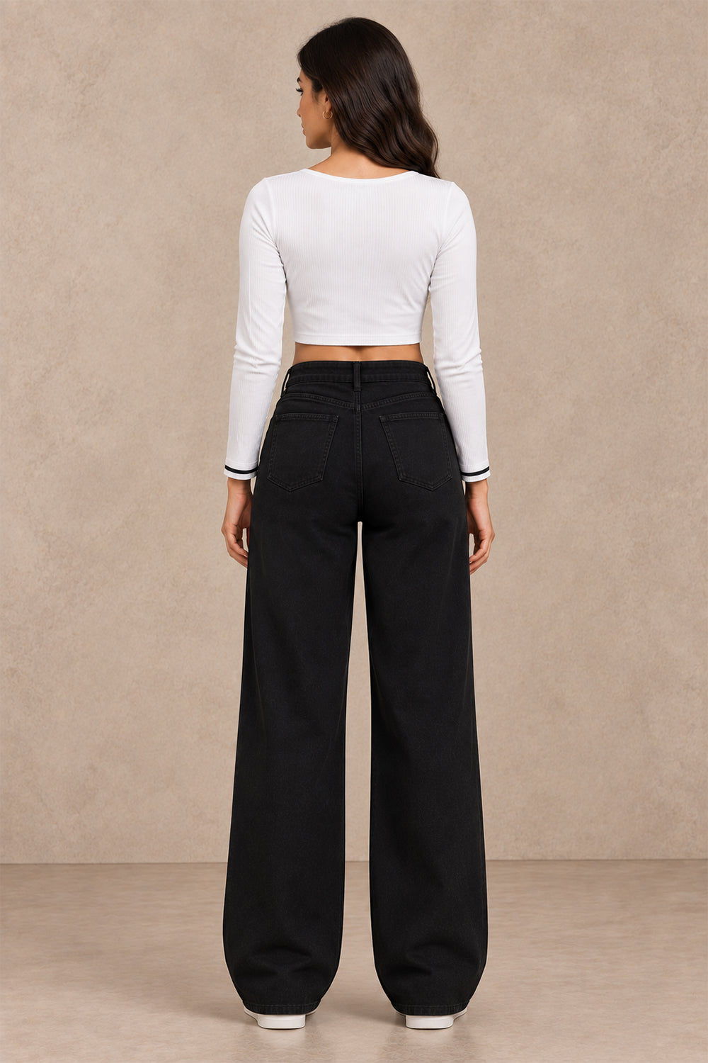 Noir Wide Leg Jeans