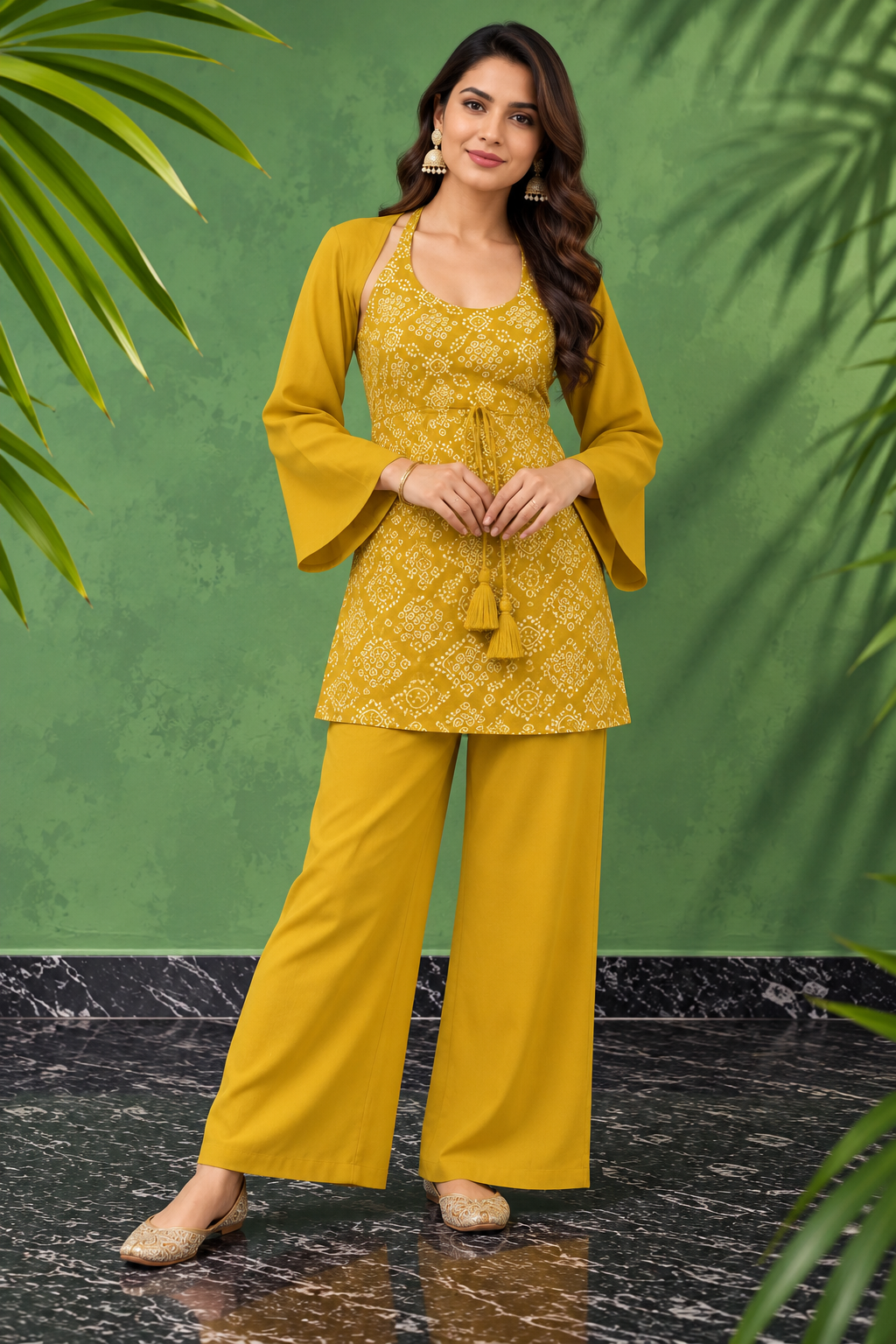Sunehri Bandhani Co-ord Set