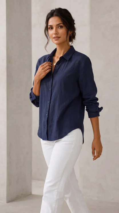 Women Solid Regular Collar Shirt